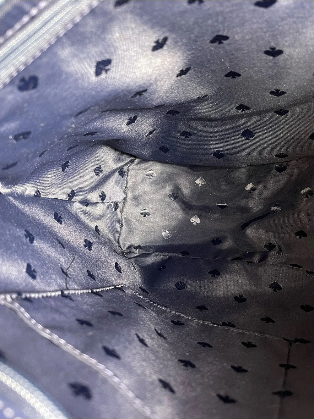 kate spade Navy Leather Tote with Tassel